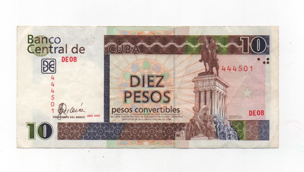 CUBA DEL AÑO 2008 DE 10 PESOS